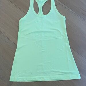 Lululemon Athletica Fitted Yellow and Green Tank Top